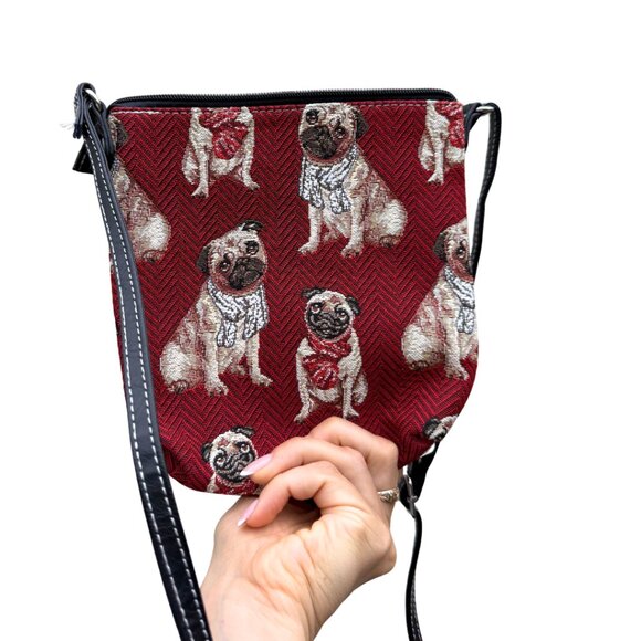 SIGNARE Pug Tapestry Small Crossbody Bag – NWOT - Picture 5 of 8